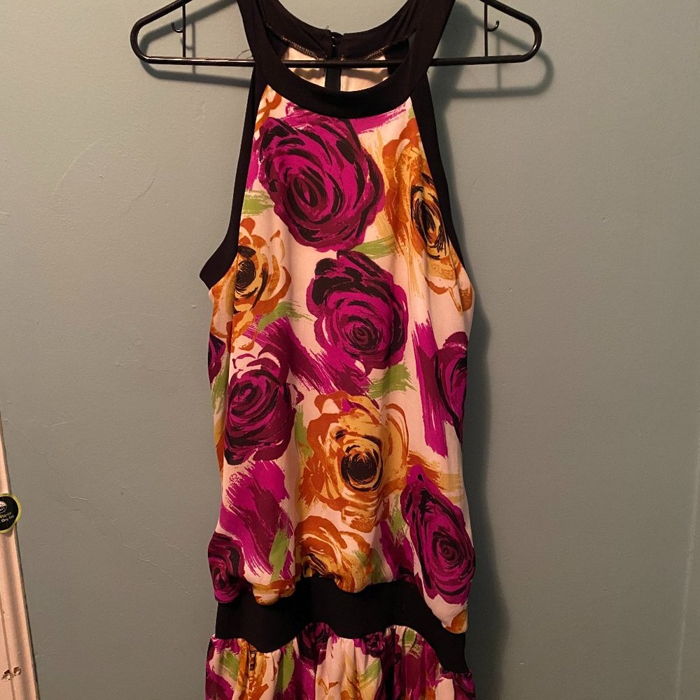 Vibrant Floral Pattern Summer Dress